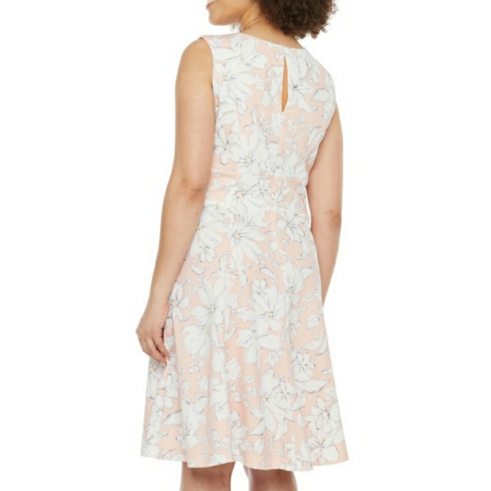 NWT R&K Floral Puff Fit & Flare Dress - Picture 5 of 6